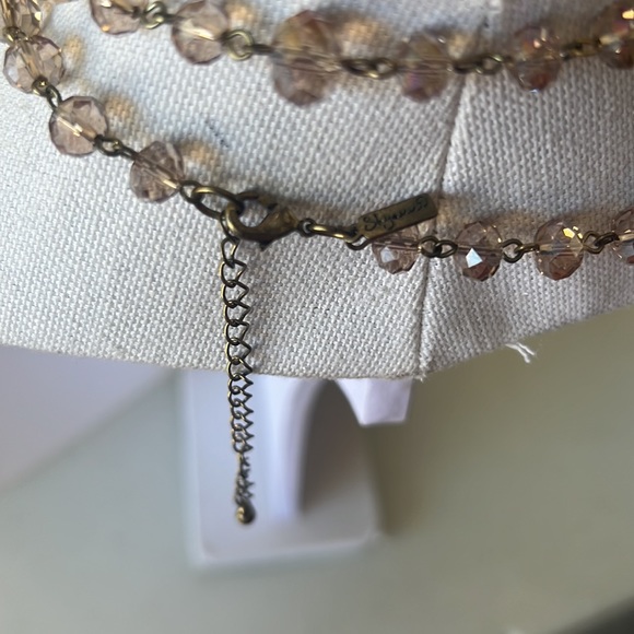 Skyward vintage long necklace or worn double strand, crystal, agate, faux pearls - Picture 6 of 10